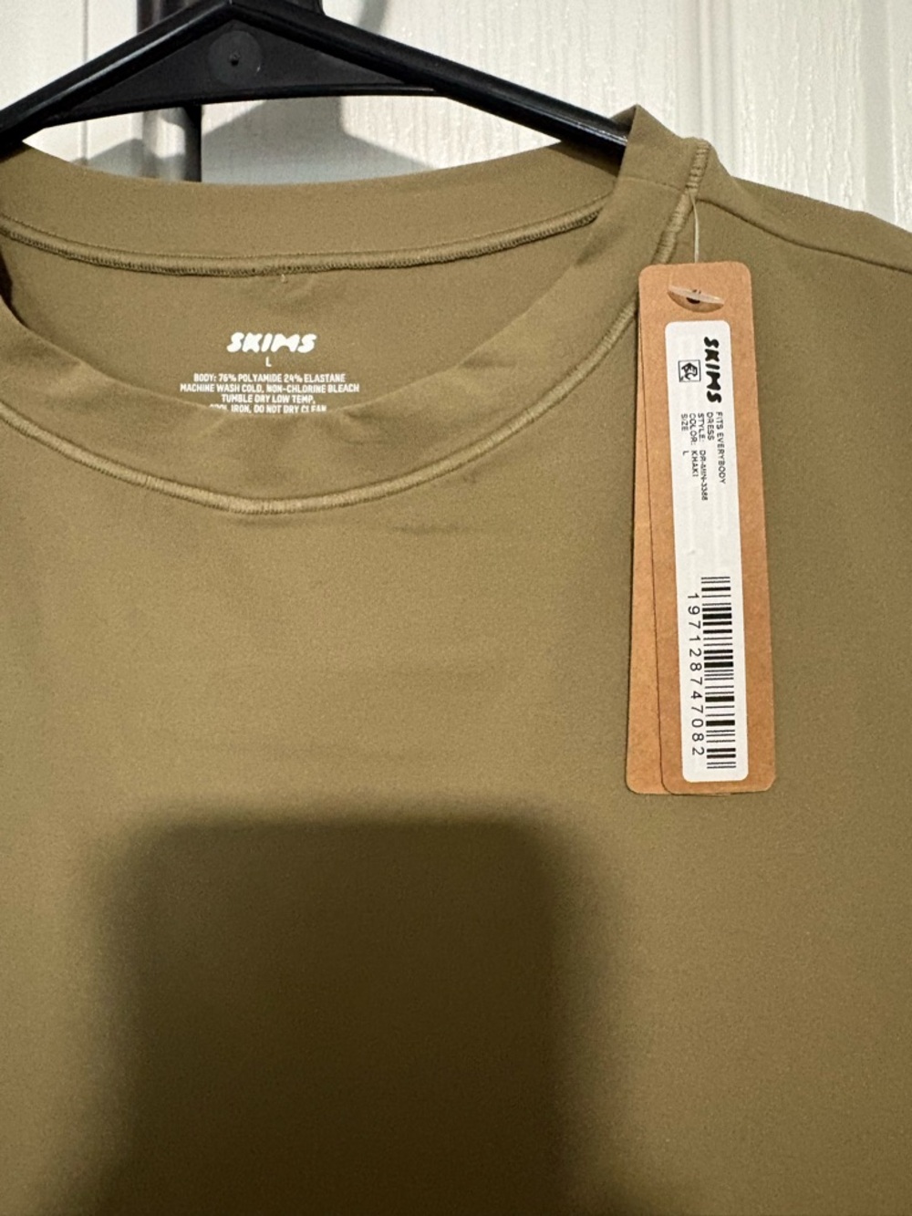 Large Olive Green T-Shirt SKIMS Midi Dress